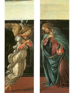 Сандро Боттичелли картина «Архангел Гавриил» и «Мария»